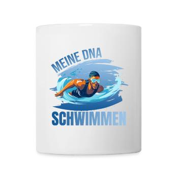 Meine DNA - Schwimmen - Tasse - Weiß - Vorne