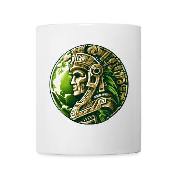 Ancient Aztec Warrior Gold Earth - Mug - white - Front