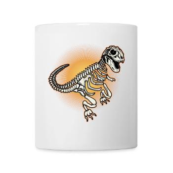 strahlendes Dinosaurier Skelett Tyrannosaurus Rex - Tasse - Weiß - Vorne