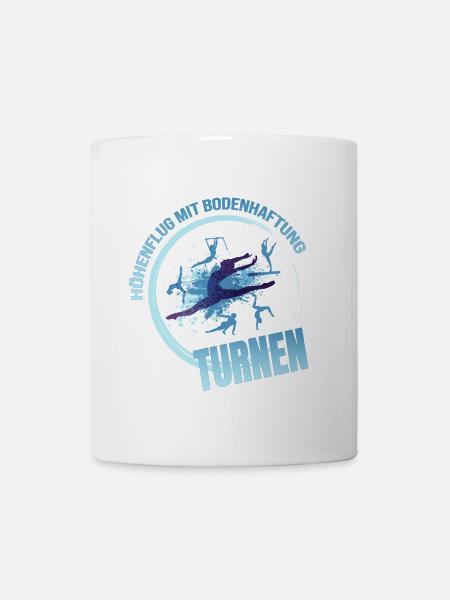 Höhenflug mit Bodenhaftung - Turnen - Tasse - Weiß