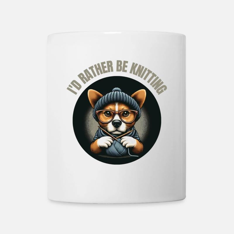 Je préfère tricoter - Mug blanc - blanc