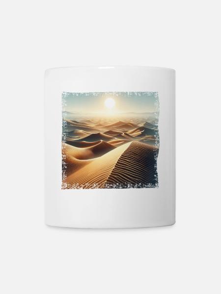 Coucher de soleil dans le désert du Sahara - Mug blanc - blanc