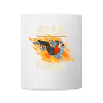 Life is a journey - Do it now - Parkour - Tasse - Weiß - Vorne