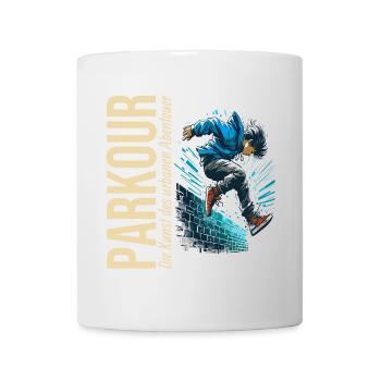 Parkour: Die Kunst des urbanen Abenteuers - Tasse - Weiß - Vorne