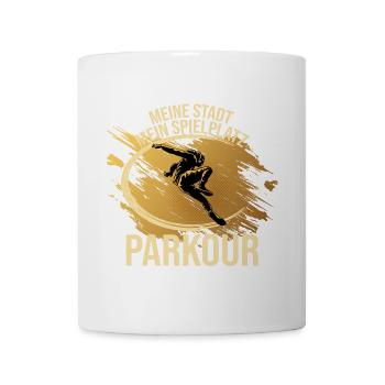 Meine Stadt - Mein Spielplatz - Parkour - Tasse - Weiß - Vorne