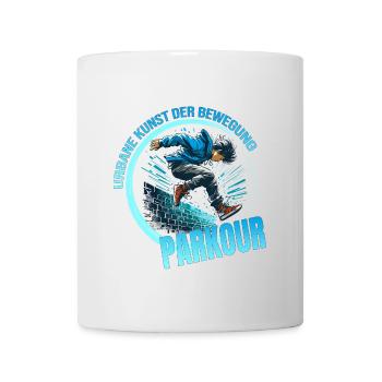Urbane Kunst der Bewegung - Parkour - Tasse - Weiß - Vorne