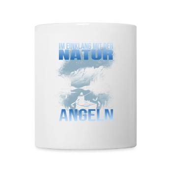 Im Einklang mit der Natur - Angeln - Tasse - Weiß - Vorne