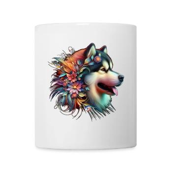 Floral Malamute Head - Mug - white - Front
