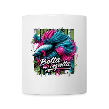 Betta Fisch Liebe ohne Reue, Cooler Spruch - Tasse - Weiß - Vorne