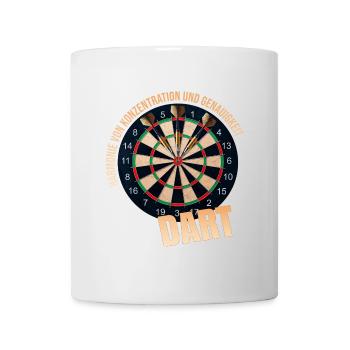 Harmonie von Konzentration &Genauigkeit - Dart - Tasse - Weiß - Vorne