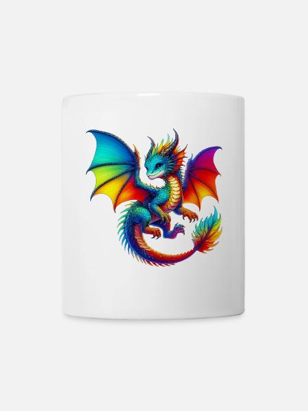 Drache - Tasse - Weiß