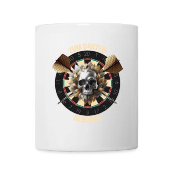Zum Darten geboren - Tasse - Weiß - Vorne