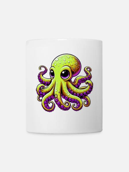 Krake - Tasse - Weiß