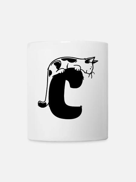 Lettre C du chat - Mug blanc - blanc