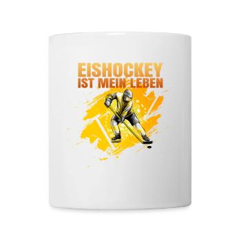 Eishockey ist mein Leben - Tasse - Weiß - Vorne