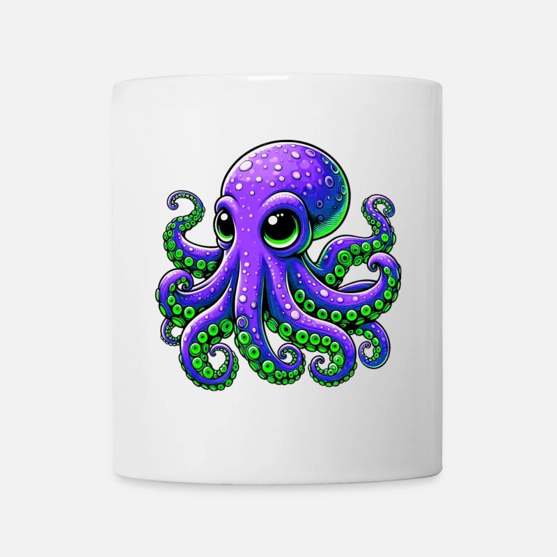 Krake - Tasse - Weiß