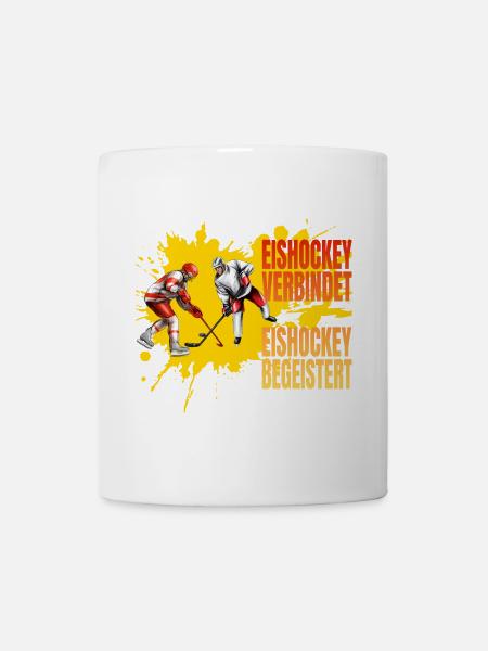 Eishockey verbindet - Eishockey begeistert - Tasse - Weiß
