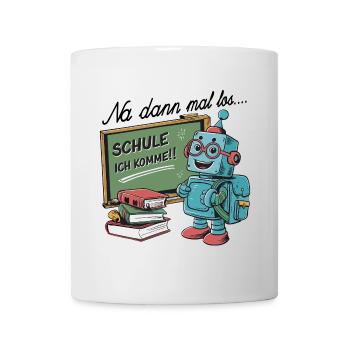 Einschulung erster Schultag kleiner Roboter - Tasse - Weiß - Vorne