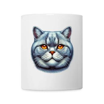 British Shorthair Cat - Mug - white - Front