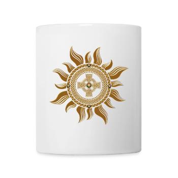The golden Celtic cross. - Mug - white - Front