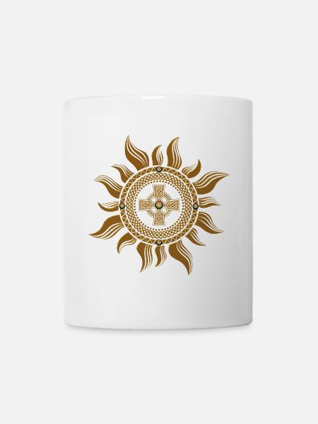 Das goldene keltische Kreuz. - Tasse - Weiß