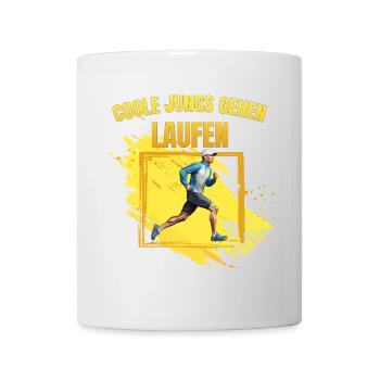 Coole Jungs gehen Laufen - Tasse - Weiß - Vorne