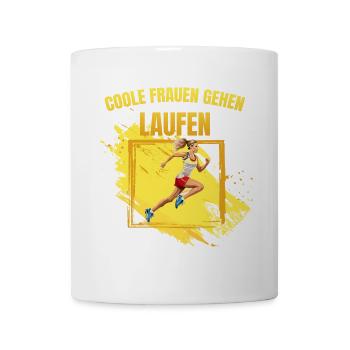 Coole Frauen gehen Laufen - Tasse - Weiß - Vorne