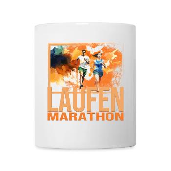 Laufen - Marathon - Tasse - Weiß - Vorne