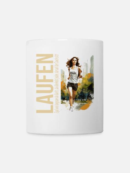 Egal wie langsam du läufst du überholst... - Tasse - Weiß