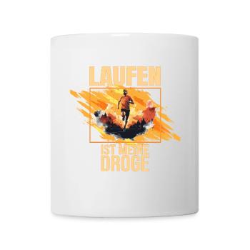 Laufen ist meine Droge - Tasse - Weiß - Vorne