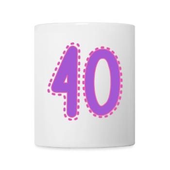 40. 40 YEARS. 40th ANNIVERSARY. 40 YEARS ANNIVERSARY. - Mug - white - Front