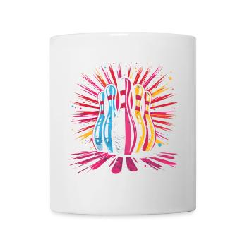 Bowling Cartoon Stil - Tasse - Weiß - Vorne