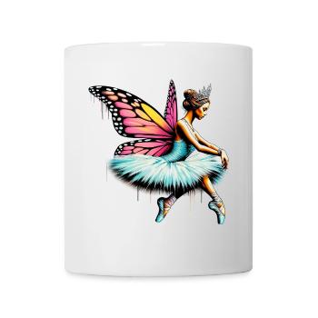 Ballerina with butterfly wings butterflies tutu - Mug - white - Front