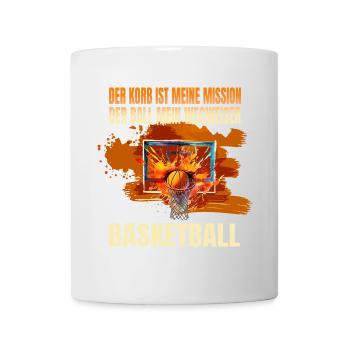 Der Korb ist meine Mission-Der Ball mein Wegweiser - Tasse - Weiß - Vorne