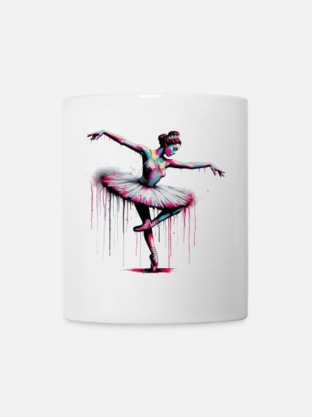 Danseuse de ballet avec tutu - Mug blanc - blanc