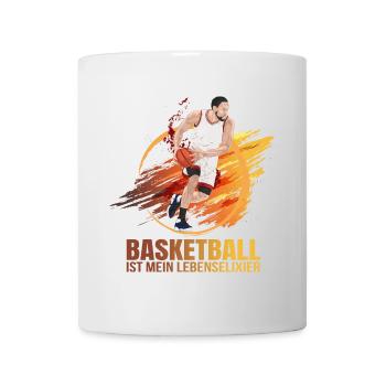 Basketball ist mein Lebenselixier - Tasse - Weiß - Vorne