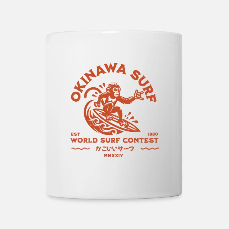Okinawa Surf Monkey (kakoii surf) - Tasse - Weiß