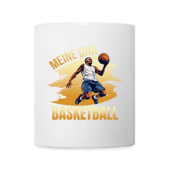 Meine DNA - Basketball - Tasse - Weiß - Vorne
