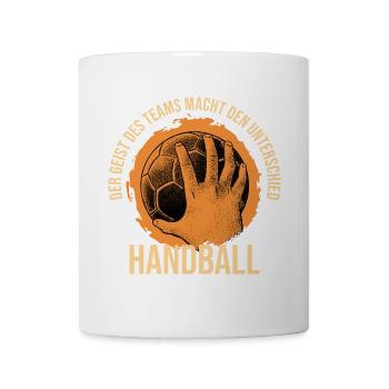 Handball:Der Geist des Teams macht den Unterschied - Tasse - Weiß - Vorne