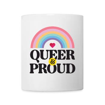 Mois de la fierté LGBT - Queer et fier - Mug blanc - blanc - Devant