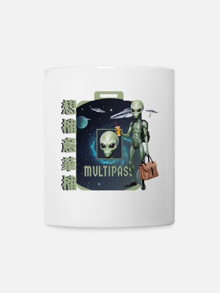 Alien Reisen - Tasse - Weiß