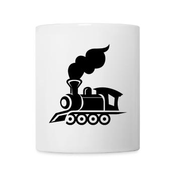 Lokomotive Grafik - Tasse - Weiß - Vorne