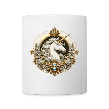 majestätisches Einhorn kunstvoll verziert - Tasse - Weiß - Vorne