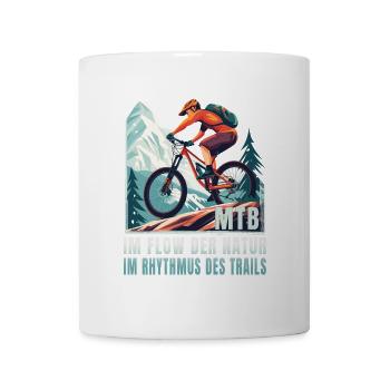 MTB: Im Flow der Natur im Rhythmus des Trails - Tasse - Weiß - Vorne