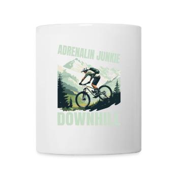 Adrenalin Junkie - MTB Downhill - Tasse - Weiß - Vorne