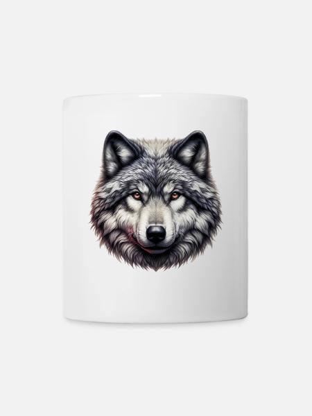Loup - Mug blanc - blanc
