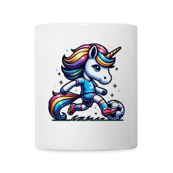 Fussballer Unicorn Fans Soccer Einhörner Einhorn - Tasse - Weiß - Vorne