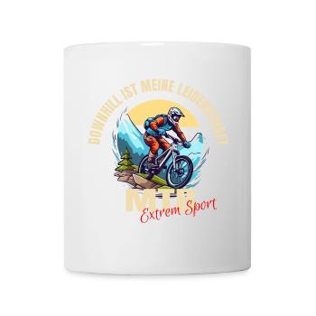 Downhill ist meine Leidenschaft - Tasse - Weiß - Vorne