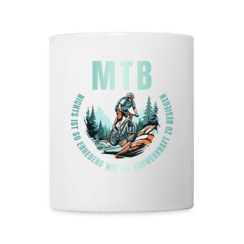 MTB: Nichts ist so erhebend wie die Schwerkraft... - Tasse - Weiß - Vorne