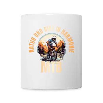 MTB: Natur und Bike in Harmonie - Tasse - Weiß - Vorne
